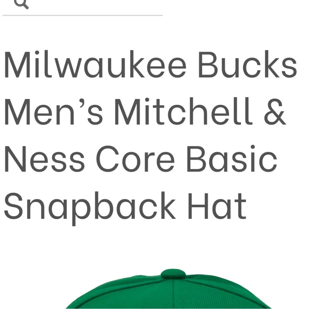 NWOT Mitchell Ness Milwaukee Bucks hat